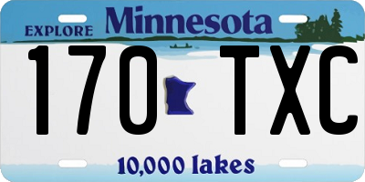 MN license plate 170TXC