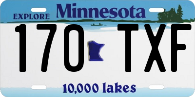 MN license plate 170TXF