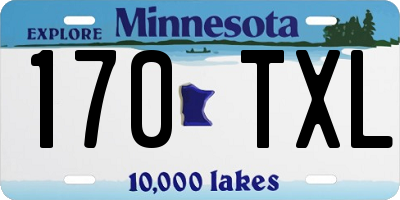 MN license plate 170TXL