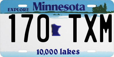 MN license plate 170TXM