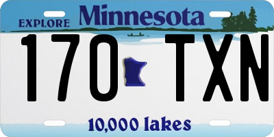 MN license plate 170TXN