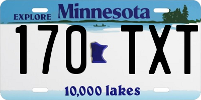 MN license plate 170TXT