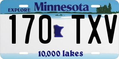 MN license plate 170TXV