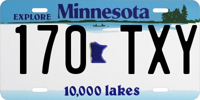 MN license plate 170TXY