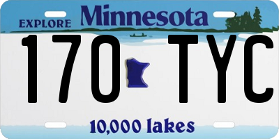 MN license plate 170TYC