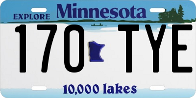 MN license plate 170TYE