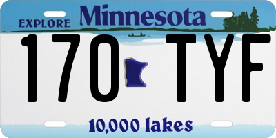 MN license plate 170TYF