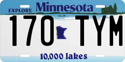 MN license plate 170TYM