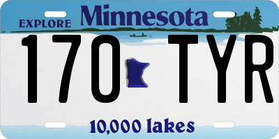 MN license plate 170TYR