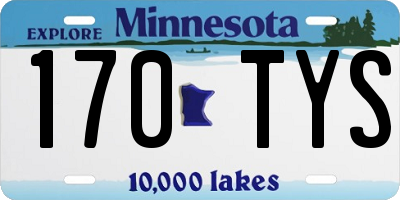 MN license plate 170TYS