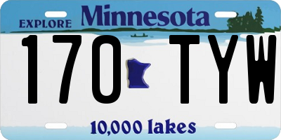 MN license plate 170TYW
