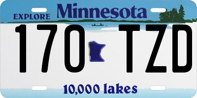 MN license plate 170TZD