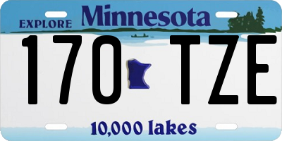 MN license plate 170TZE