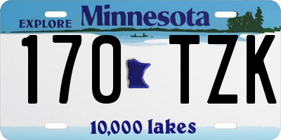 MN license plate 170TZK