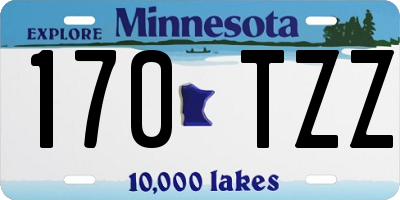 MN license plate 170TZZ
