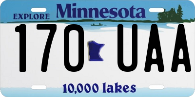 MN license plate 170UAA