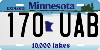 MN license plate 170UAB