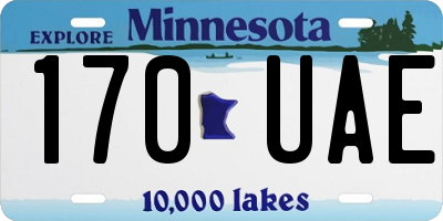 MN license plate 170UAE