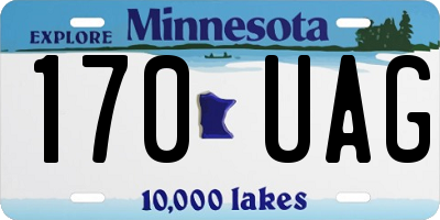 MN license plate 170UAG