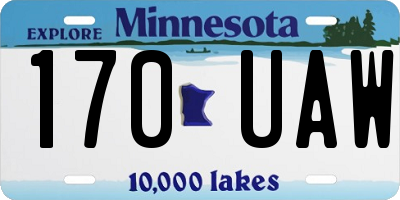 MN license plate 170UAW