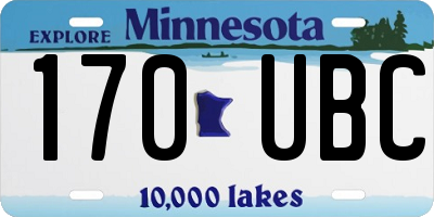 MN license plate 170UBC