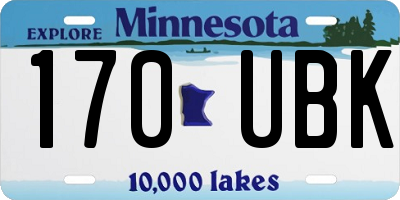 MN license plate 170UBK