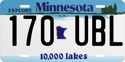 MN license plate 170UBL