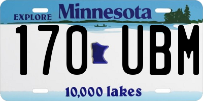 MN license plate 170UBM