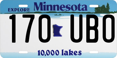 MN license plate 170UBO