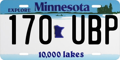 MN license plate 170UBP