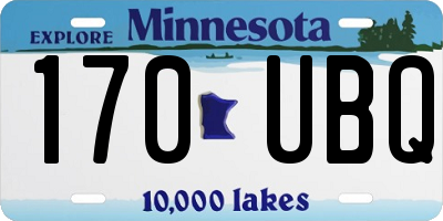 MN license plate 170UBQ