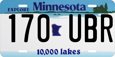 MN license plate 170UBR