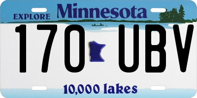 MN license plate 170UBV