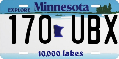 MN license plate 170UBX