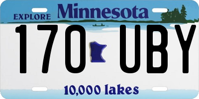 MN license plate 170UBY