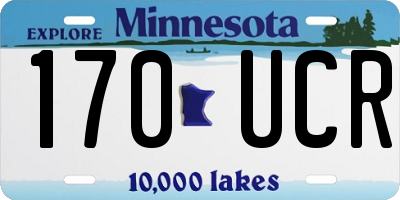 MN license plate 170UCR