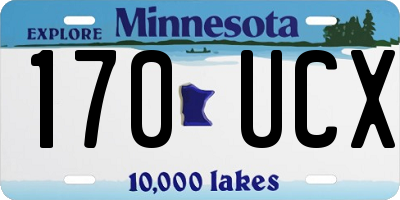 MN license plate 170UCX