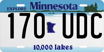 MN license plate 170UDC