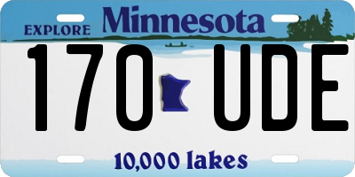 MN license plate 170UDE