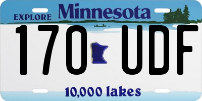 MN license plate 170UDF