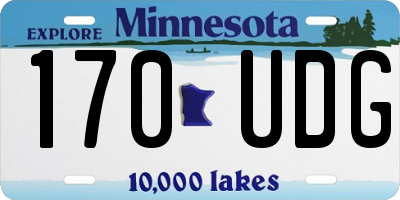 MN license plate 170UDG