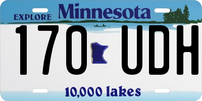 MN license plate 170UDH