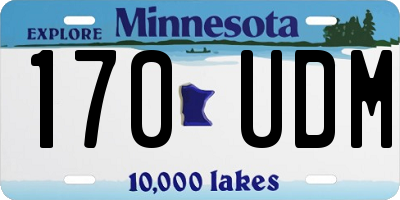 MN license plate 170UDM