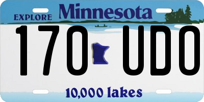 MN license plate 170UDO