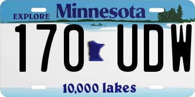 MN license plate 170UDW