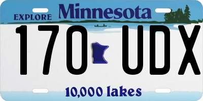 MN license plate 170UDX