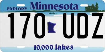 MN license plate 170UDZ