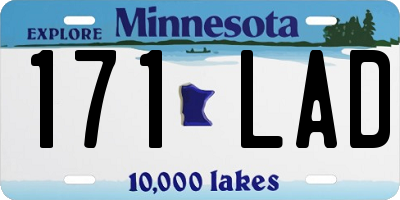 MN license plate 171LAD