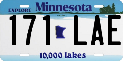 MN license plate 171LAE