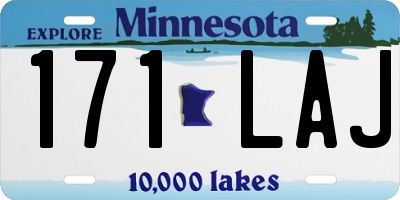 MN license plate 171LAJ